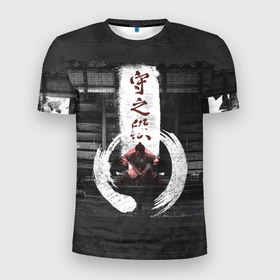 Мужская футболка 3D спортивная с принтом Самурай | Призрак Цусимы (Z) в Тюмени, 100% полиэстер с улучшенными характеристиками | приталенный силуэт, круглая горловина, широкие плечи, сужается к линии бедра | game | ghost of tsushim | jin sakai | ninja | samurai | the ghost of tsushim | буке | вакидзаси | воин | вояк | дайсё | дзин сакай | иайто | игра | катана | кодати | мононофу | мститель | мушя | ниндзя | нодати | одати | призрак цусимы | са