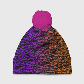Шапка 3D c помпоном с принтом Градиентный разлом 3D | 3Д в Белгороде, 100% полиэстер | универсальный размер, печать по всей поверхности изделия | 3d | 3д | градиент | желтый | камни | неон | плиты | разкол | разлом | разрыв | раскол | розовый | стекло | текстура | трещины | феолетовый | фиолетовый