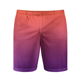 Мужские шорты спортивные с принтом Оранжевый и Фиолетовый в Петрозаводске,  |  | Тематика изображения на принте: градиент | красный | оранжевый | перелив | переход | рассвет | синий | фиолетовый | цвета