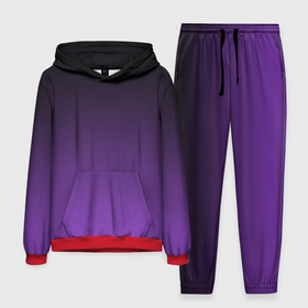 Мужской костюм 3D (с толстовкой) с принтом Ночной градиент | Фиолетовый в Курске,  |  | градиент | ночной | ночь | перелив | переход | сумерки | темный | феолетовый | фиолетовый | цвета | черный