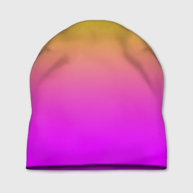 Шапка 3D с принтом Яркий рассвет в Белгороде, 100% полиэстер | универсальный размер, печать по всей поверхности изделия | Тематика изображения на принте: градиент | желтый | перелив | переход | рассвет | розовый | сереневый | сиреневый | солнце | феолетовый | фиолетовый | цвета | яркий