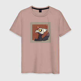 Мужская футболка хлопок с принтом совиный дом:кинг в Курске, 100% хлопок | прямой крой, круглый вырез горловины, длина до линии бедер, слегка спущенное плечо. | бабочка | квадрат | кинг | монстр | череп