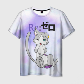 Мужская футболка 3D с принтом Пак / Re: Zero Фамильяр Эмилии в Белгороде, 100% полиэфир | прямой крой, круглый вырез горловины, длина до линии бедер | cat | emilia | kitty | pak | pakku | puck | ram | re to | re zero | re:zero | rem | rezero | аниме ре зеро | жизнь в альтернативном мире с нуля | жизнь с нуля в альтернативном мире | киска | котик | кошечка | пак | рам | ре зеро | рем