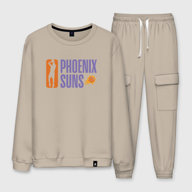 Мужской костюм хлопок с принтом NBA - Suns , 100% хлопок | на свитшоте круглая горловина, мягкая резинка по низу. Брюки заужены к низу, на них два вида карманов: два “обычных” по бокам и два объемных, с клапанами, расположенные ниже линии бедра. Брюки с мягкой трикотажной резинкой на поясе и по низу штанин. В поясе для дополнительного комфорта — широкие завязки | basketball | mvp | nba | phoenix | sport | streetball | suns | аризона | баскетбол | игра | крис пол | мяч | нба | санс | спорт | стритбол | тренер | финикс | чемпион