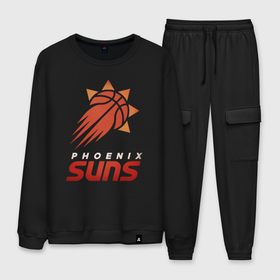 Мужской костюм хлопок с принтом Suns Basketball , 100% хлопок | на свитшоте круглая горловина, мягкая резинка по низу. Брюки заужены к низу, на них два вида карманов: два “обычных” по бокам и два объемных, с клапанами, расположенные ниже линии бедра. Брюки с мягкой трикотажной резинкой на поясе и по низу штанин. В поясе для дополнительного комфорта — широкие завязки | basketball | mvp | nba | phoenix | sport | streetball | suns | аризона | баскетбол | игра | крис пол | мяч | нба | санс | спорт | стритбол | тренер | финикс | чемпион