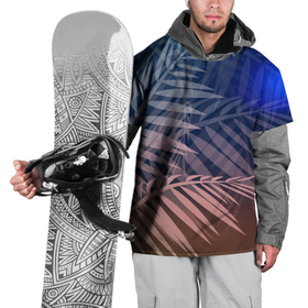 Накидка на куртку 3D с принтом Тропическая ночь в Курске, 100% полиэстер |  | вечер | коричневый | коричневый и синий | листья | луна | ночь | отдых | пальмы | природа | путешествие | синий