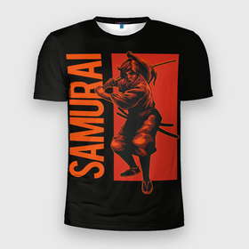 Мужская футболка 3D спортивная с принтом Путь самурая , 100% полиэстер с улучшенными характеристиками | приталенный силуэт, круглая горловина, широкие плечи, сужается к линии бедра | воин | меч | надпись | путь | самурай | япония