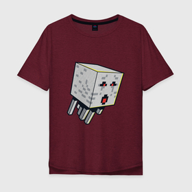 Мужская футболка хлопок Oversize с принтом Майнкрафт Гаст Мaincraft Ghast , 100% хлопок | свободный крой, круглый ворот, “спинка” длиннее передней части | ghast | maincraft | mob | pixel | unit | гаст | гасты | маинкрафт | майнкрафт | моб | персонаж | пиксели