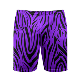 Мужские шорты спортивные с принтом Абстрактный узор зебра  в Белгороде,  |  | Тематика изображения на принте: абстрактный | женский | зебра | креативный | модный | полосы | популярный | современный | черный и фиолетовый