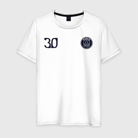 Мужская футболка хлопок с принтом PSG | Messi 30 (New 2022/23) в Новосибирске, 100% хлопок | прямой крой, круглый вырез горловины, длина до линии бедер, слегка спущенное плечо. | 0x000000123 | 30 | messi | neymar | paris saint germain | psg | месси | нейимар | псж