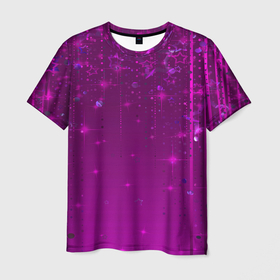 Мужская футболка 3D с принтом Абстрактный фон фуксия , 100% полиэфир | прямой крой, круглый вырез горловины, длина до линии бедер | детский | звезды | малиновый | модный | молодежный | пурпурный | современный | фуксия | яркий узор