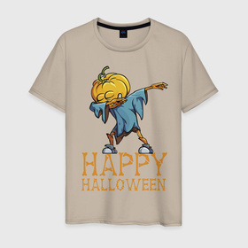 Мужская футболка хлопок с принтом Happy Halloween , 100% хлопок | прямой крой, круглый вырез горловины, длина до линии бедер, слегка спущенное плечо. | dab | eyes | gesture | halloween | holiday | hype | pumpkin | rag | глаза | жест | праздник | рваньё | тыква | хайп | хэллоуин