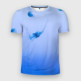 Мужская футболка 3D спортивная с принтом МЕДУЗЫ | ГРАДИЕНТ в Петрозаводске, 100% полиэстер с улучшенными характеристиками | приталенный силуэт, круглая горловина, широкие плечи, сужается к линии бедра | gradient | абстракция | амбре | вода | голубая | голубое | градиент | градиент и ничего лишнего | градиенты | медуза | море | на каждый день | океан | синее | синий | синяя | текстура