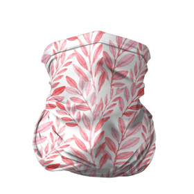 Бандана-труба 3D с принтом Пастельные растения в Екатеринбурге, 100% полиэстер, ткань с особыми свойствами — Activecool | плотность 150‒180 г/м2; хорошо тянется, но сохраняет форму | живопись | краски | листья | паттерн | цветы