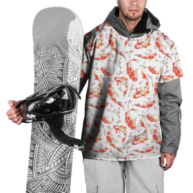 Накидка на куртку 3D с принтом Радужные карпы в Курске, 100% полиэстер |  | Тематика изображения на принте: восток | карпы | узор | цветы | япония