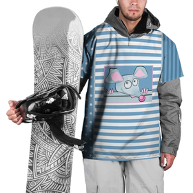 Накидка на куртку 3D с принтом Веселая Мышь в Новосибирске, 100% полиэстер |  | Тематика изображения на принте: в горошек | веселый | детский | забавный | комбинированный | крыса | лоскуты | мышь | полосатый узор | полосы | синий