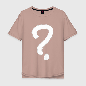 Мужская футболка хлопок Oversize с принтом Вопросительный знак , 100% хлопок | свободный крой, круглый ворот, “спинка” длиннее передней части | what | why | вопрос | вопросительный знак | зачем | как | почему | что