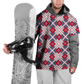 Накидка на куртку 3D с принтом Красно-синий плед -клетка в Тюмени, 100% полиэстер |  | Тематика изображения на принте: абстрактный | геометрический | красный | плед | пэчворк | синий | современный | этнический