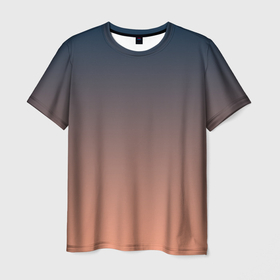 Мужская футболка 3D с принтом PREDAWN GRADIENT в Тюмени, 100% полиэфир | прямой крой, круглый вырез горловины, длина до линии бедер | абстракция | амбре | без дизайна | градиент | градиент и ничего лишнего | градиенты | закат | на каждый день | оранжевая | оранжевое | оранжевый | рассвет | серая | серое | серый | синий | синяя