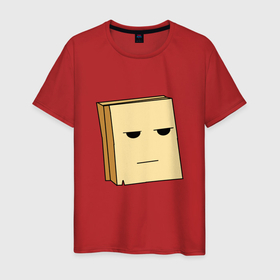 Мужская футболка хлопок с принтом Бумажная доска в Белгороде, 100% хлопок | прямой крой, круглый вырез горловины, длина до линии бедер, слегка спущенное плечо. | ucet | webm | анонимус | лицо | пакет
