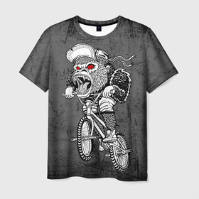 Мужская футболка 3D с принтом Junk Ride в Белгороде, 100% полиэфир | прямой крой, круглый вырез горловины, длина до линии бедер | bike | bmx | gorilla | mtb | ride | бэм | вело | велосипед | велоспорт | горилла | поездка