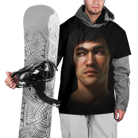 Накидка на куртку 3D с принтом Bruce в Новосибирске, 100% полиэстер |  | Тематика изображения на принте: bruce lee | karate | брюс ли | джеки чан | карате | цитата