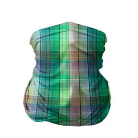 Бандана-труба 3D с принтом Зеленый клетчатый узор  в Курске, 100% полиэстер, ткань с особыми свойствами — Activecool | плотность 150‒180 г/м2; хорошо тянется, но сохраняет форму | в клетку | зеленый | клетка | клетчатый узор | популярный | рубашечный | современный | шотландка