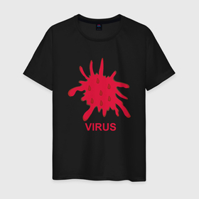 Мужская футболка хлопок с принтом Virus в Белгороде, 100% хлопок | прямой крой, круглый вырез горловины, длина до линии бедер, слегка спущенное плечо. | coronavirus | covid19 | virus | вакцина | вакцинация | вирус | грипп | заражение | здоровье | иммунитет | инфекция | карантин | корона | коронавирус | маска | пандемия | прививка | самоизоляция | спутник