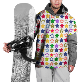 Накидка на куртку 3D с принтом Разноцветные звездочки  в Курске, 100% полиэстер |  | Тематика изображения на принте: абстрактный | детский | звезды | зеленый | красный | летний | разноцветные звезды | синий | современный