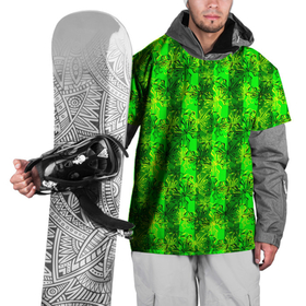 Накидка на куртку 3D с принтом Неоновый полосатый узор  в Белгороде, 100% полиэстер |  | бабочки | вертикальные полосы | зеленый | летний | неоновый | неоновый зеленый | современный | яркий узор