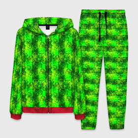 Мужской костюм 3D с принтом Неоновый полосатый узор  , 100% полиэстер | Манжеты и пояс оформлены тканевой резинкой, двухслойный капюшон со шнурком для регулировки, карманы спереди | бабочки | вертикальные полосы | зеленый | летний | неоновый | неоновый зеленый | современный | яркий узор