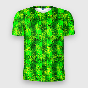 Мужская футболка 3D спортивная с принтом Неоновый полосатый узор  в Екатеринбурге, 100% полиэстер с улучшенными характеристиками | приталенный силуэт, круглая горловина, широкие плечи, сужается к линии бедра | бабочки | вертикальные полосы | зеленый | летний | неоновый | неоновый зеленый | современный | яркий узор