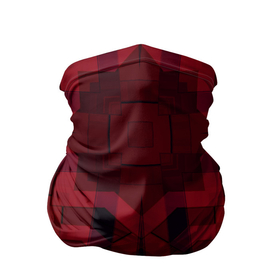 Бандана-труба 3D с принтом Темно-красный геометрический  в Кировске, 100% полиэстер, ткань с особыми свойствами — Activecool | плотность 150‒180 г/м2; хорошо тянется, но сохраняет форму | Тематика изображения на принте: абстрактный | геометрические фигуры | креативный | модный | молодежный | популярный | современный | темно красный