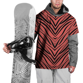 Накидка на куртку 3D с принтом Полосатый тигровый узор в Екатеринбурге, 100% полиэстер |  | Тематика изображения на принте: абстрактный | коричневый | модный | оранжево коричневый | полосатый узор | терракотовый | тигровый | топовый