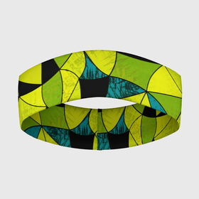 Повязка на голову 3D с принтом Гранжевый яркий зеленый в Тюмени,  |  | абстрактный | гранжевая текстура | зеленый | летний | молодежный | современный | ярко желтый