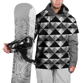 Накидка на куртку 3D с принтом Современный геометрический  в Новосибирске, 100% полиэстер |  | абстрактный | геометрический фигуры | модный | полигональный | популярный | треугольники | черно белый