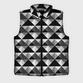 Мужской жилет утепленный 3D с принтом Современный геометрический в Тюмени,  |  | абстрактный | геометрический фигуры | модный | полигональный | популярный | треугольники | черно белый