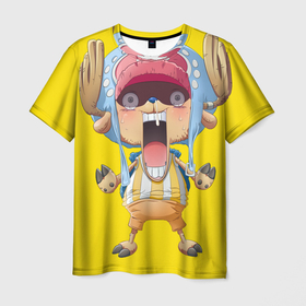Мужская футболка 3D с принтом Тони Тони Чоппер  в Тюмени, 100% полиэфир | прямой крой, круглый вырез горловины, длина до линии бедер | chopper | mangadrawing | oda | tony_tony_chopper | zorro