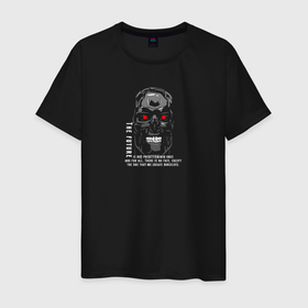 Мужская футболка хлопок с принтом There is no fate в Санкт-Петербурге, 100% хлопок | прямой крой, круглый вырез горловины, длина до линии бедер, слегка спущенное плечо. | terminator | будущее | кино | робот | скелет | терминатор | фильм | череп