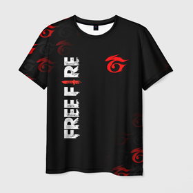 Мужская футболка 3D с принтом GARENA FREE FIRE , 100% полиэфир | прямой крой, круглый вырез горловины, длина до линии бедер | free fire | freefire | garena | garena free fire | гарена | гарена фри фаер | фри фаер | фрифаер