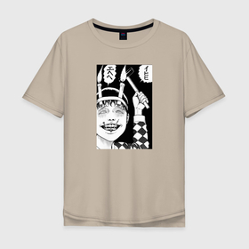 Мужская футболка хлопок Oversize с принтом Соичи дзюндзи ито в Санкт-Петербурге, 100% хлопок | свободный крой, круглый ворот, “спинка” длиннее передней части | Тематика изображения на принте: аниме | дзюндзи ито | манга | соити | соичи