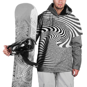 Накидка на куртку 3D с принтом Черно белый мозаичный узор в Петрозаводске, 100% полиэстер |  | Тематика изображения на принте: волна | мозаика | мозаичная картина | серый | узор | черно белый | черный и белый