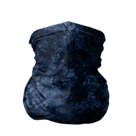 Бандана-труба 3D с принтом Темно-синяя текстура камня  в Курске, 100% полиэстер, ткань с особыми свойствами — Activecool | плотность 150‒180 г/м2; хорошо тянется, но сохраняет форму | Тематика изображения на принте: абстрактный | модный | молодежный | мрамор | мраморный узор | синий | современный
