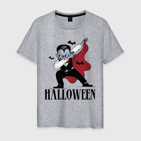 Мужская футболка хлопок с принтом Vampire Dab в Санкт-Петербурге, 100% хлопок | прямой крой, круглый вырез горловины, длина до линии бедер, слегка спущенное плечо. | bat | dab | gesture | halloween | holiday | suit | vampire | вампир | жест | костюм | летучая мышь | очки | праздник | хэллоуин