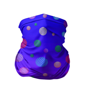 Бандана-труба 3D с принтом Фантастические шары в Новосибирске, 100% полиэстер, ткань с особыми свойствами — Activecool | плотность 150‒180 г/м2; хорошо тянется, но сохраняет форму | абстракция | галактика | градиент | космический | мячики | неоновый | планеты | планеты  космос | разноцветный | синий | фантастика | фиолетовый | шары