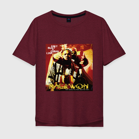 Мужская футболка хлопок Oversize с принтом Wu-Tang Clan Raekwon в Курске, 100% хлопок | свободный крой, круглый ворот, “спинка” длиннее передней части | wu | wu tang | wu tang clan | ву | ву танг | ву танг клан | ву тэнг | ву тэнг клан