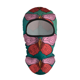Балаклава 3D с принтом Зеленый принт с бабочками :) , 100% полиэстер, ткань с особыми свойствами — Activecool | плотность 150–180 г/м2; хорошо тянется, но при этом сохраняет форму. Закрывает шею, вокруг отверстия для глаз кайма. Единый размер | бабочки | градиент | графический | грустный | зеленый | меланхолия | насекомые | ретро | розовый | странный