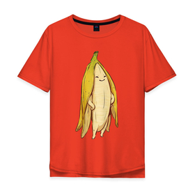 Мужская футболка хлопок Oversize с принтом Банан , 100% хлопок | свободный крой, круглый ворот, “спинка” длиннее передней части | арт | банан | мило | милота | рисунок | свежие фрукты | свежий продукт | свежий фрукт | фрукт | фрукты