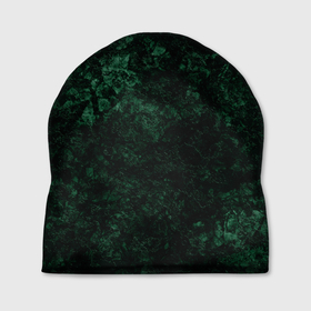 Шапка 3D с принтом Темно-зеленый мраморный узор  в Кировске, 100% полиэстер | универсальный размер, печать по всей поверхности изделия | абстрактный | велюровый | зеленый | каменный | мрамор | современный | текстура камня | темный зеленый