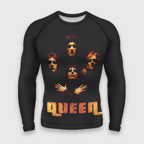 Мужской рашгард 3D с принтом Queen ,  |  | freddie mercury | queen | полигональная | рок | рок группа | рок музыка | фредди меркьюри